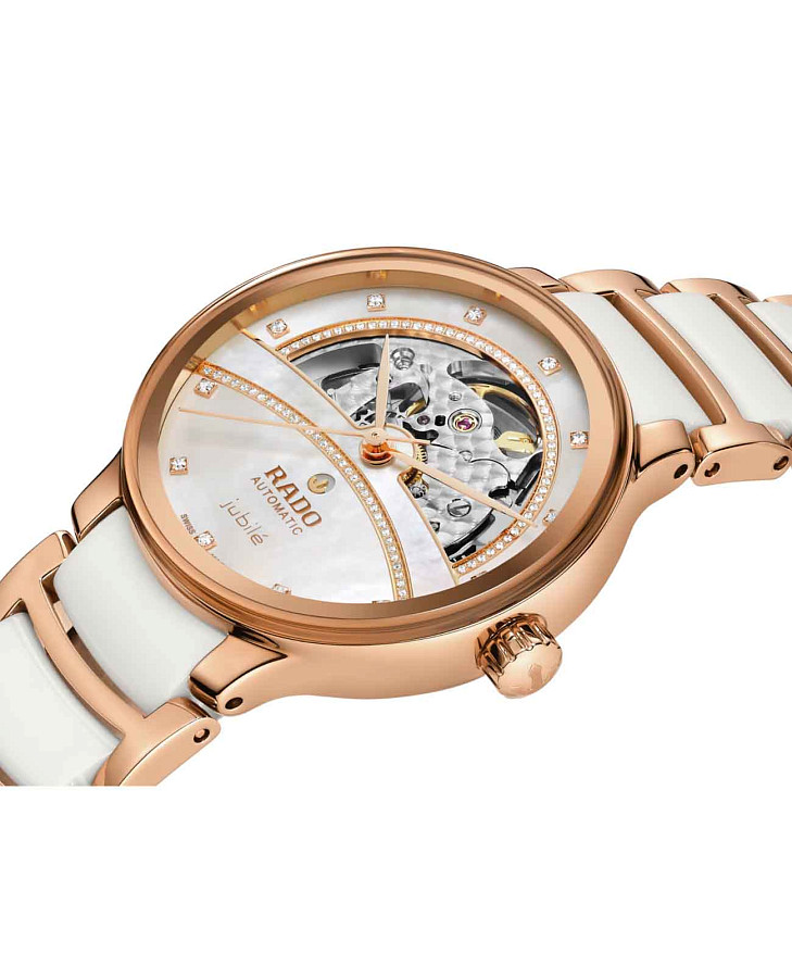 Часы Rado Centrix Automatic Diamonds Open Heart R30029932 — механические, сталь металл