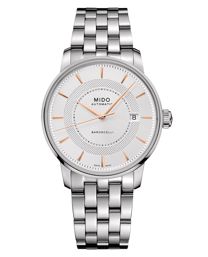 Часы Mido Baroncelli Signature M037.407.11.031.01 — мужские, белый
