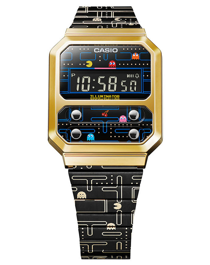 Часы Casio Vintage Pac Man Limited Edition A100WEPC-1B — пластик