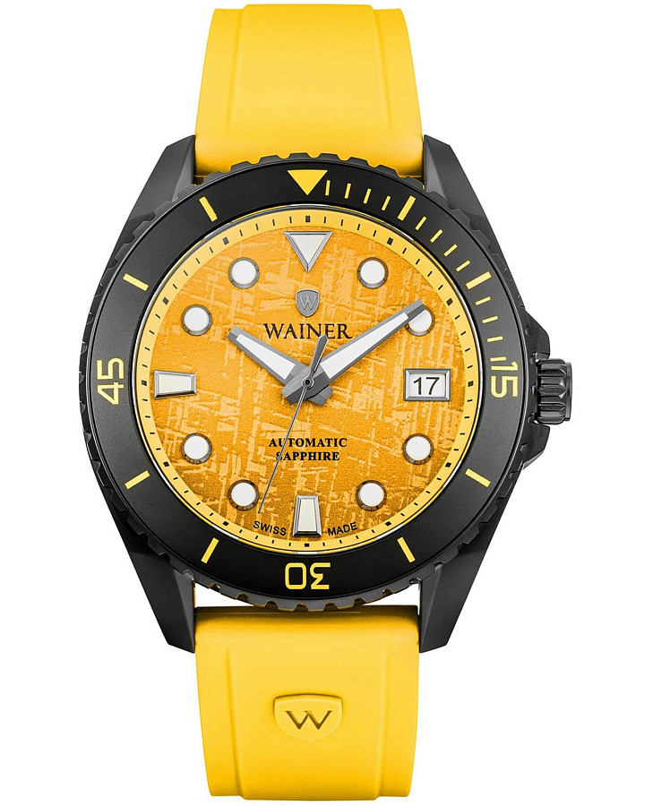 Часы Wainer Automatic WA.25110-B — мужские, желтый