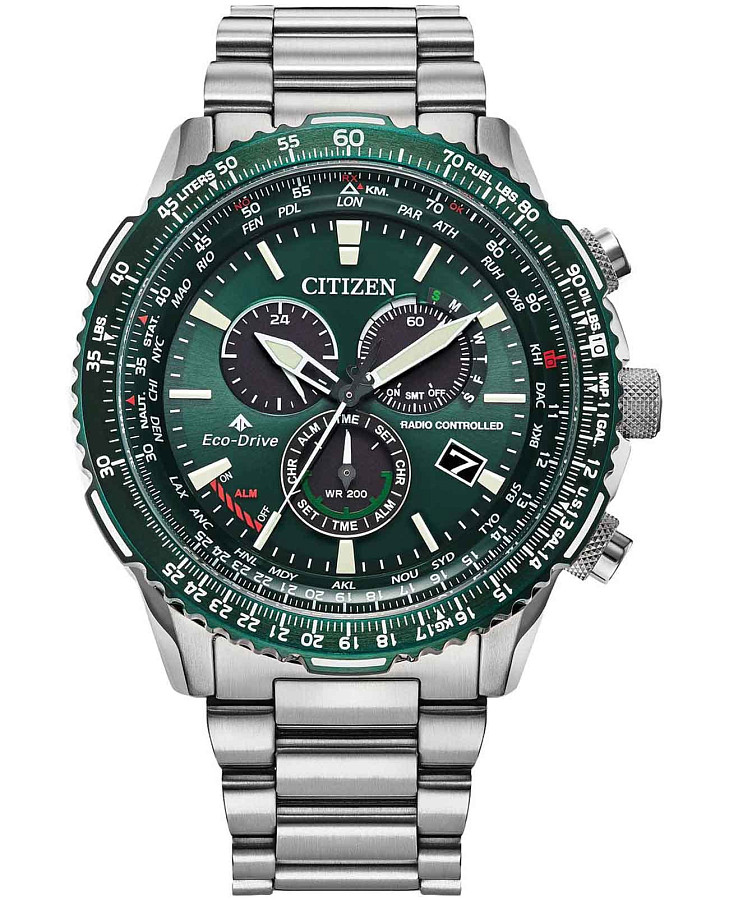 Часы Citizen Promaster CB5004-59W — мужские, зеленый