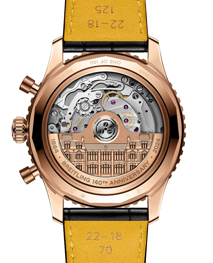 Часы Breitling Navitimer B19 Chronograph 43 Perpetual Calendar 140th Anniversary RB19101A1H1P1 — кожаный, мужские