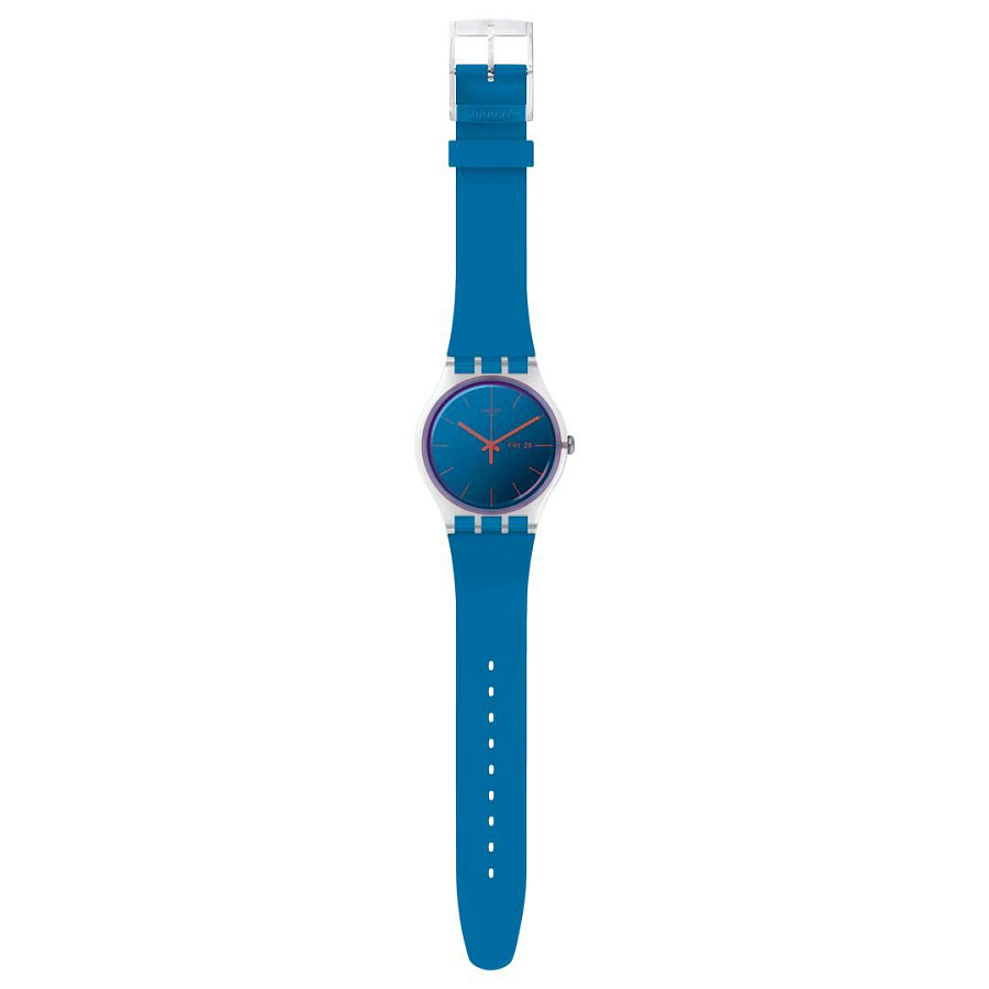 Часы Swatch New Gent Biosourced SO29K702 — голубой, пластик