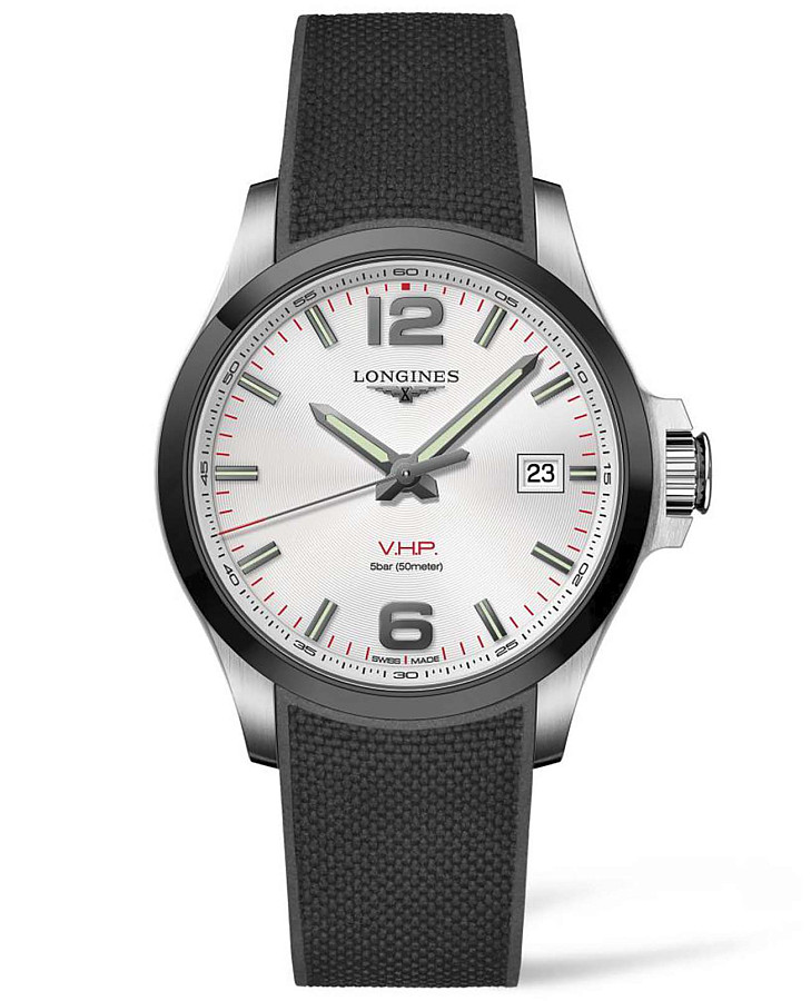 Часы Longines Conquest V.H.P. L3.729.4.76.9 — мужские, серебристый