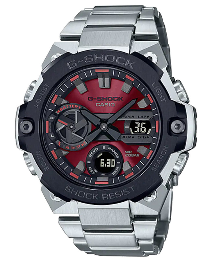 Часы Casio G-Shock GST-B400AD-1A4 — мужские, красный