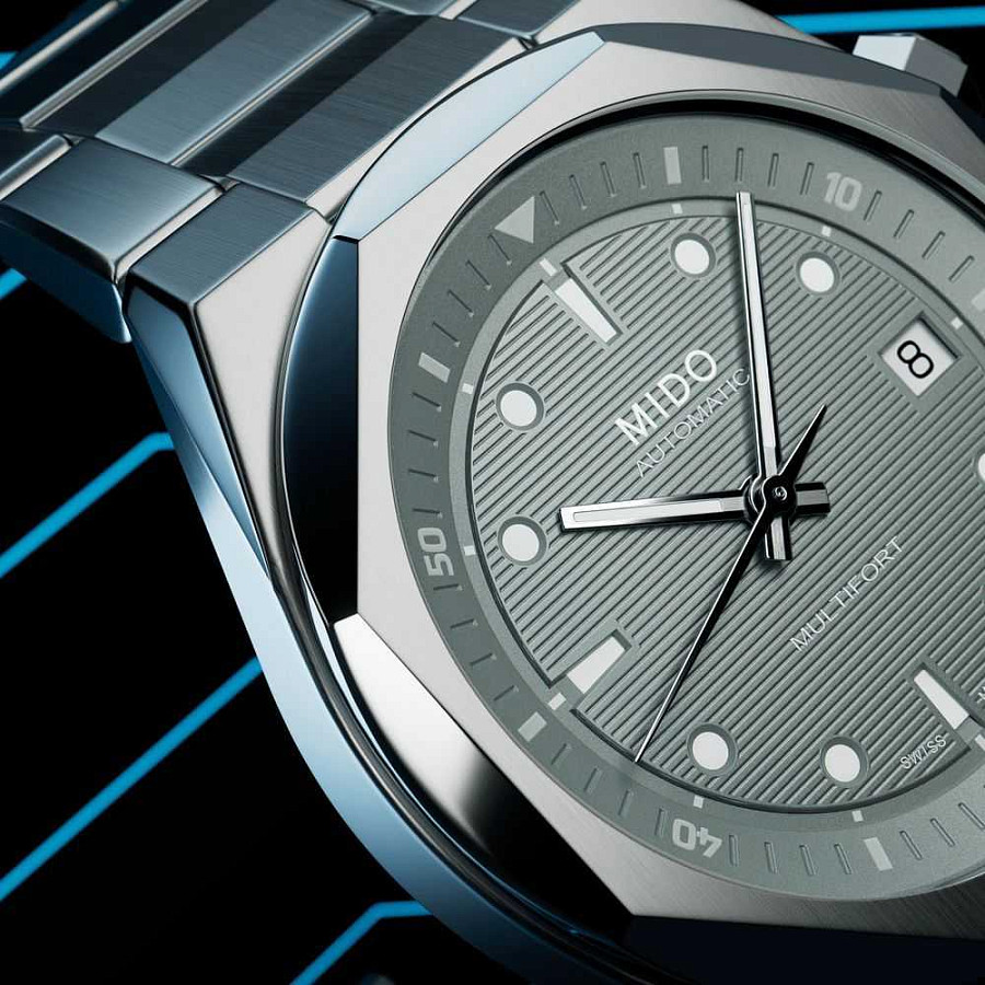 Часы Mido Multifort 8 Two Crowns M047.507.11.081.00 — сталь металл, нержавеющая сталь