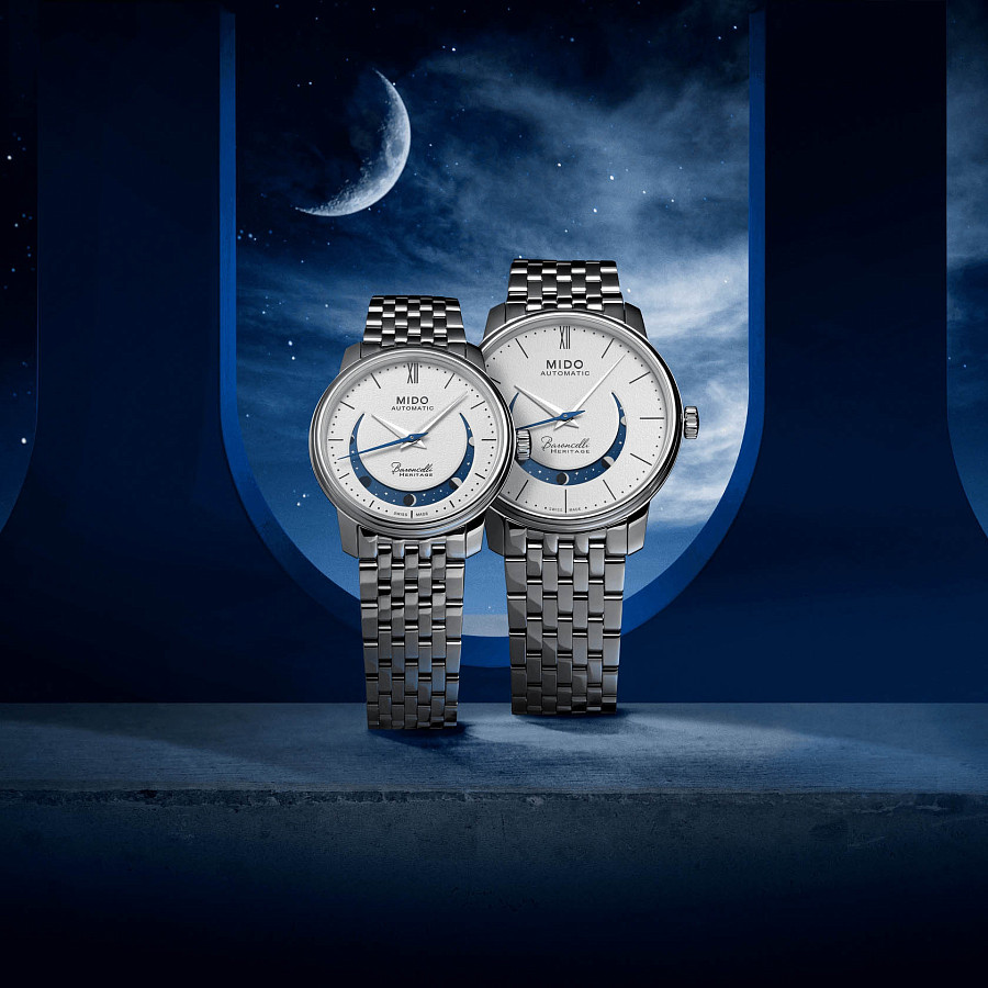 Часы Mido Baroncelli Smiling Moon Lady M027.207.11.010.01 — артикул M0272071101001