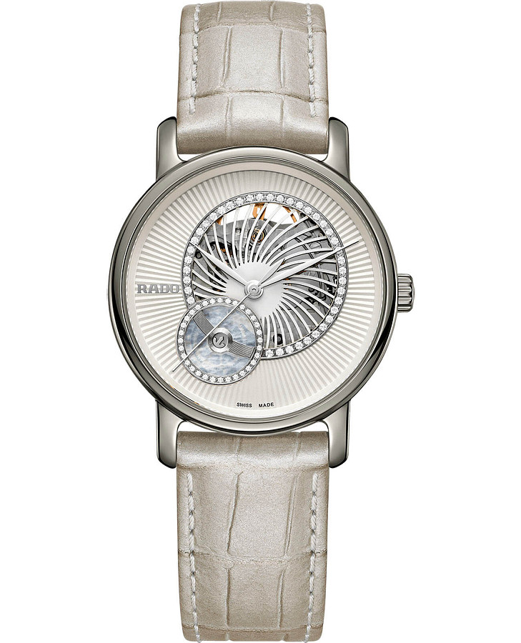 Часы Rado Diamaster Automatic Open Heart R14056935 — женские, перламутровый