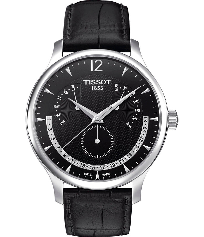 Часы Tissot Tradition Perpetual Calendar T063.637.16.057.00 — мужские, черный
