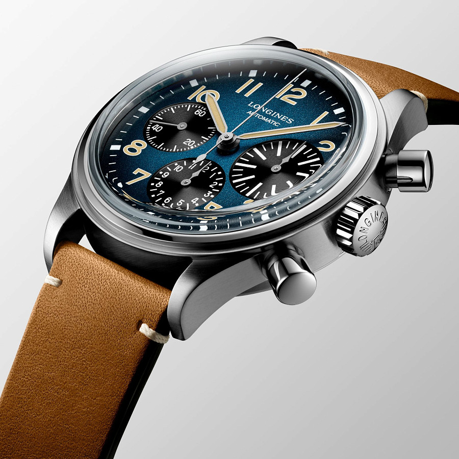 Часы Longines Avigation Big Eye L2.816.1.93.2 — синий, металл сталь