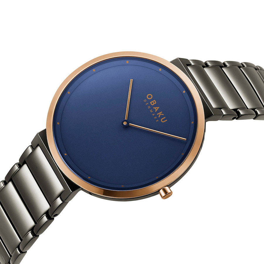 Часы Obaku Links V258GXDLSJ — мужские, нержавеющая сталь + титан