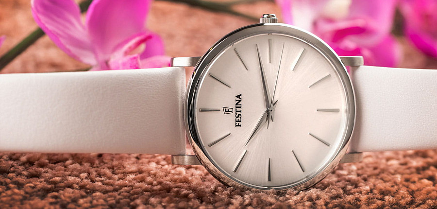 Часы Festina Boyfriend F20371/1 — белый, металл сталь