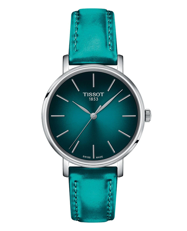 Часы Tissot Everytime Lady T143.210.17.091.00 — женские, бирюзовый