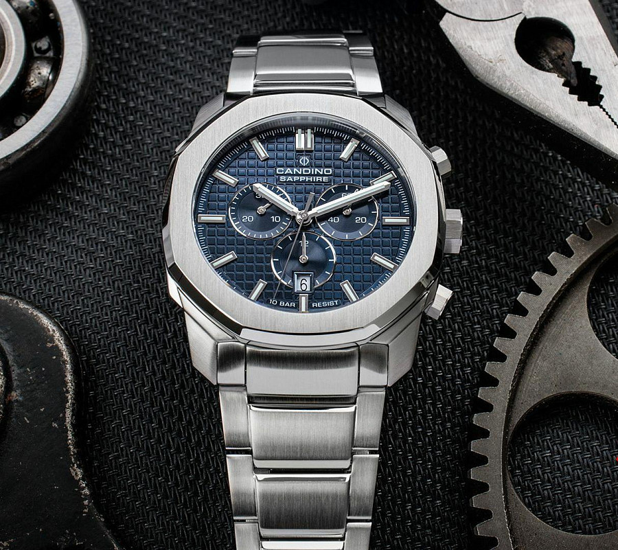 Часы Candino Chronos Carree C4746/2 — сталь металл, Швейцария