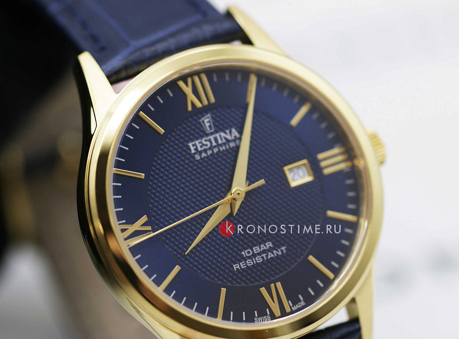 Часы Festina Classics F20010/3 — кожаный, мужские