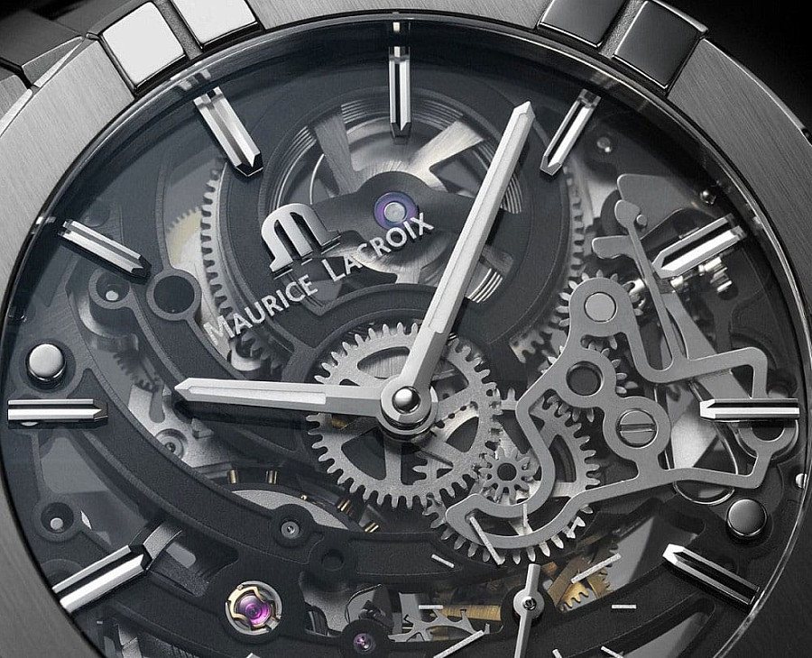 Часы Maurice Lacroix Aikon Automatic Skeleton AI6028-SS002-030-2 — нержавеющая сталь, мужские