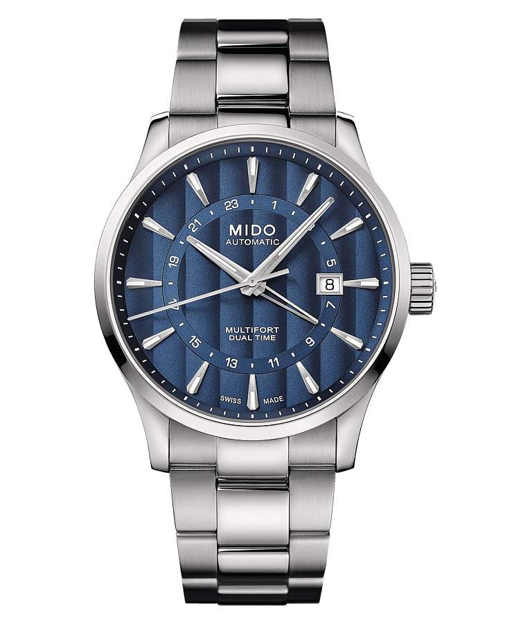 Часы Mido Multifort Dual Time M038.429.11.041.00 — мужские, синий