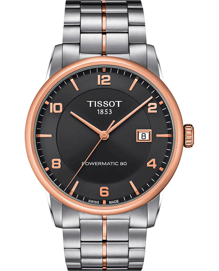 Часы Tissot Luxury Powermatic 80 T086.407.22.067.00 — мужские, антрацитовый