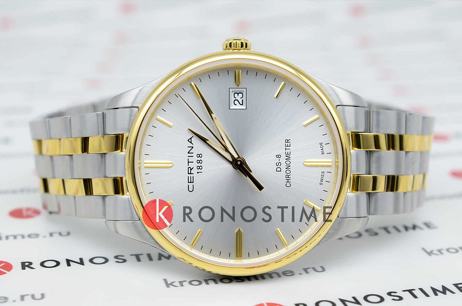 Часы Certina DS-8 Chronometer C033.451.22.031.00 — кварцевые, металл сталь