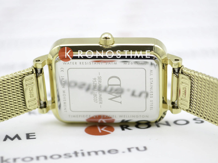 Часы Daniel Wellington Quadro Pressed Evergold DW00100561 — кварцевые, Швеция, женские