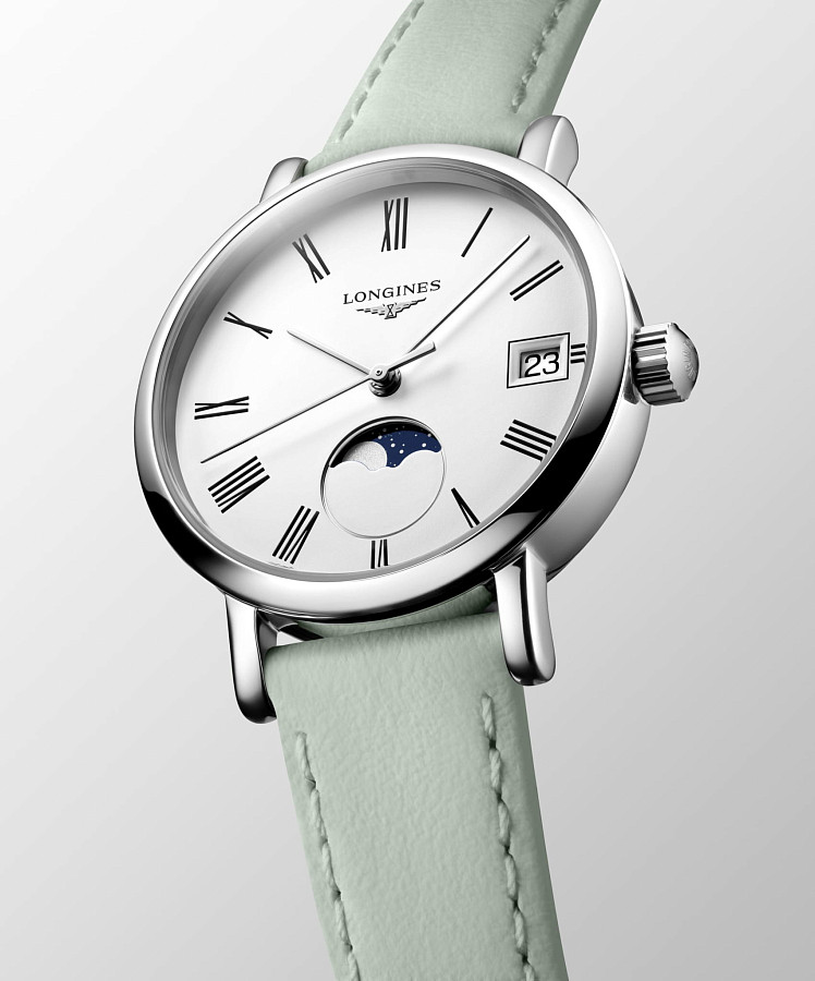 Часы Longines Elegant Collection Moonphase L4.330.4.11.0 — кожаный, мужские