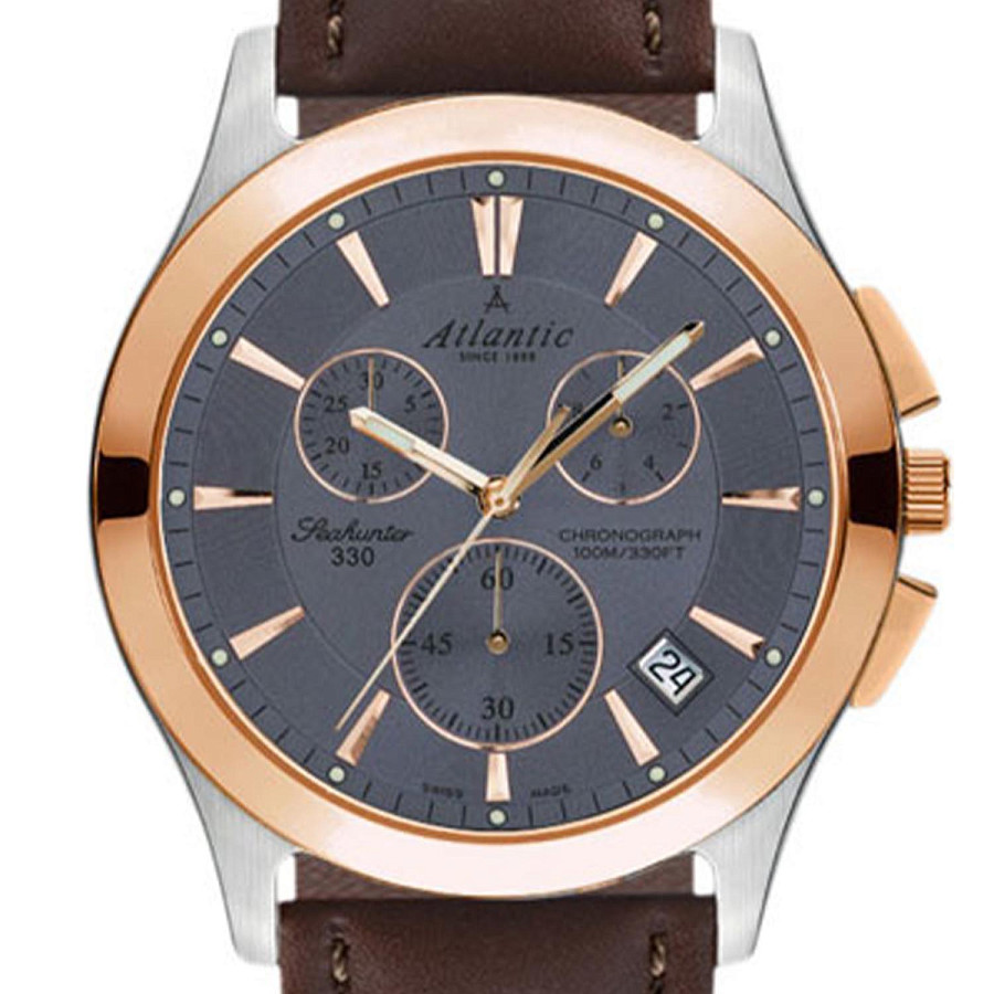 Часы Atlantic Seahunter 71460.43.41R — кварцевые, сталь металл