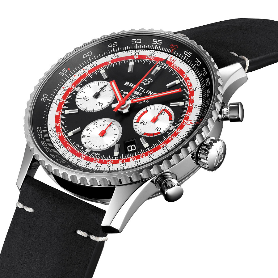 Часы Breitling Navitimer B01 Chronograph Swiaaair AB01211B1B1X1 — механические, сталь металл