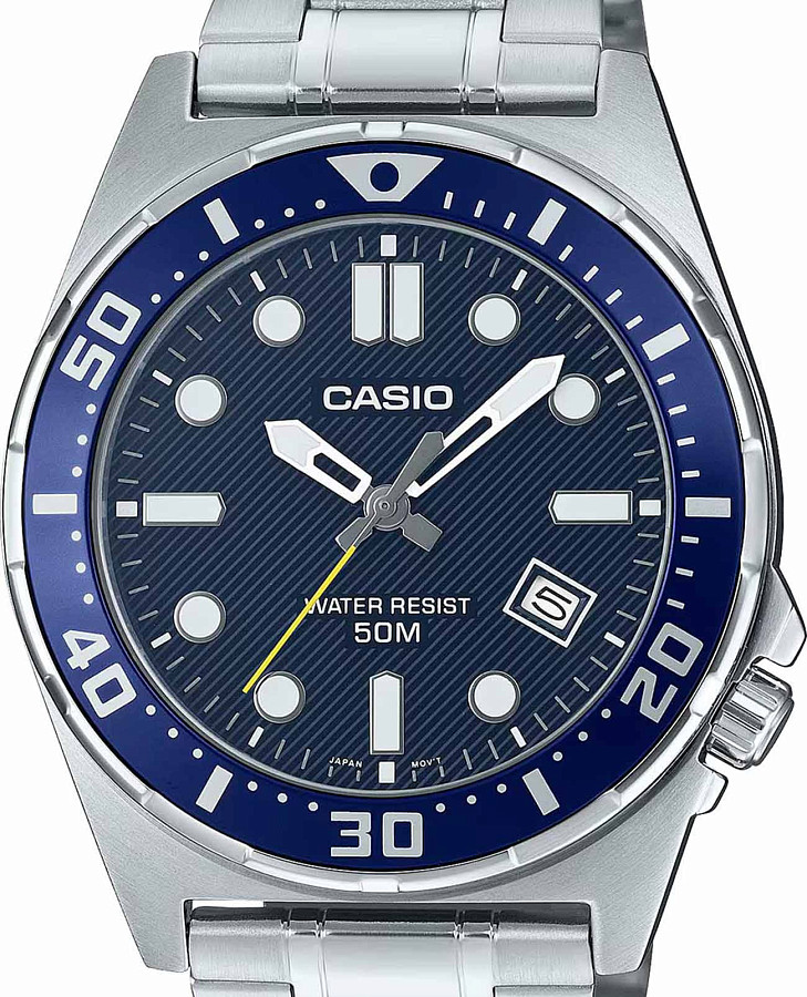 Часы Casio Collection MTD-135D-2A — кварцевые, сталь металл