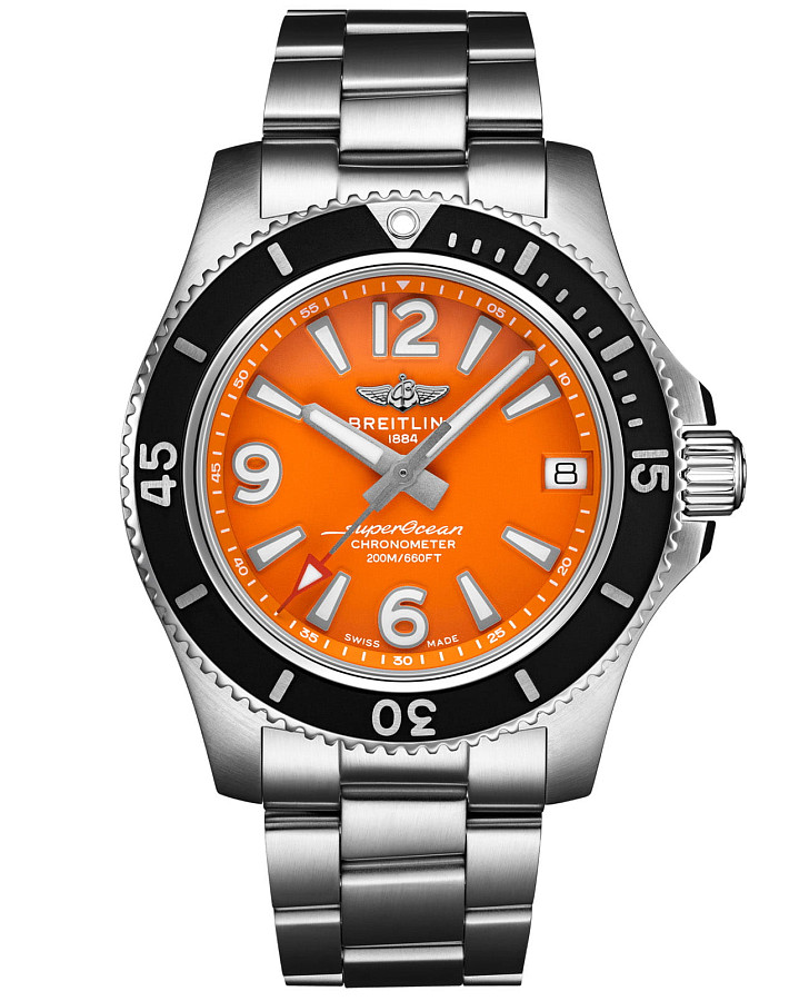 Часы Breitling Superocean Automatic 36 A17316D71O1A1 — женские, оранжевый