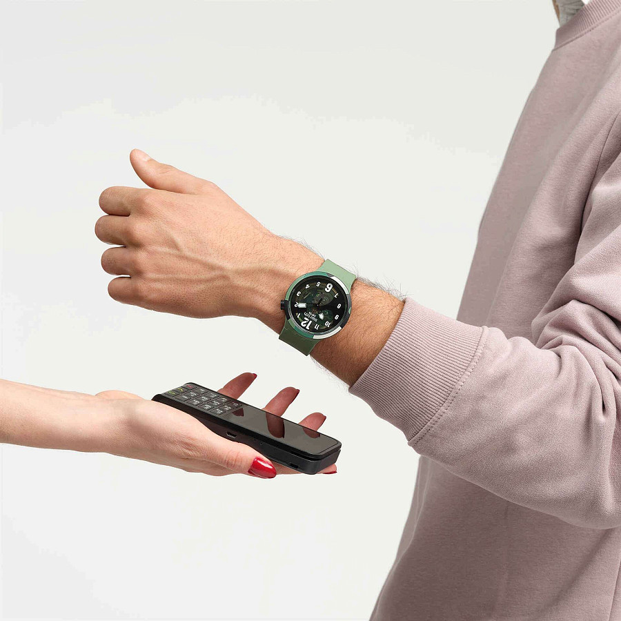 Часы Swatch Big Bold Biosourced Swatch Pay! SB05G108-5300 — биоматериал, мужские