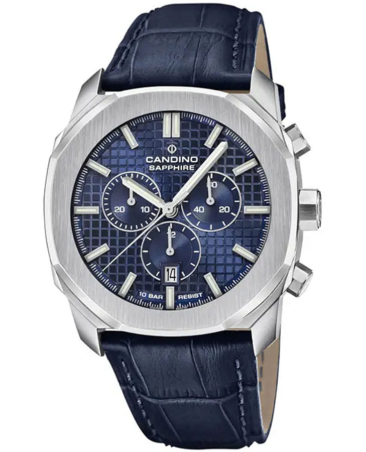 Часы Candino Chronos Carree C4747/2 — мужские, синий