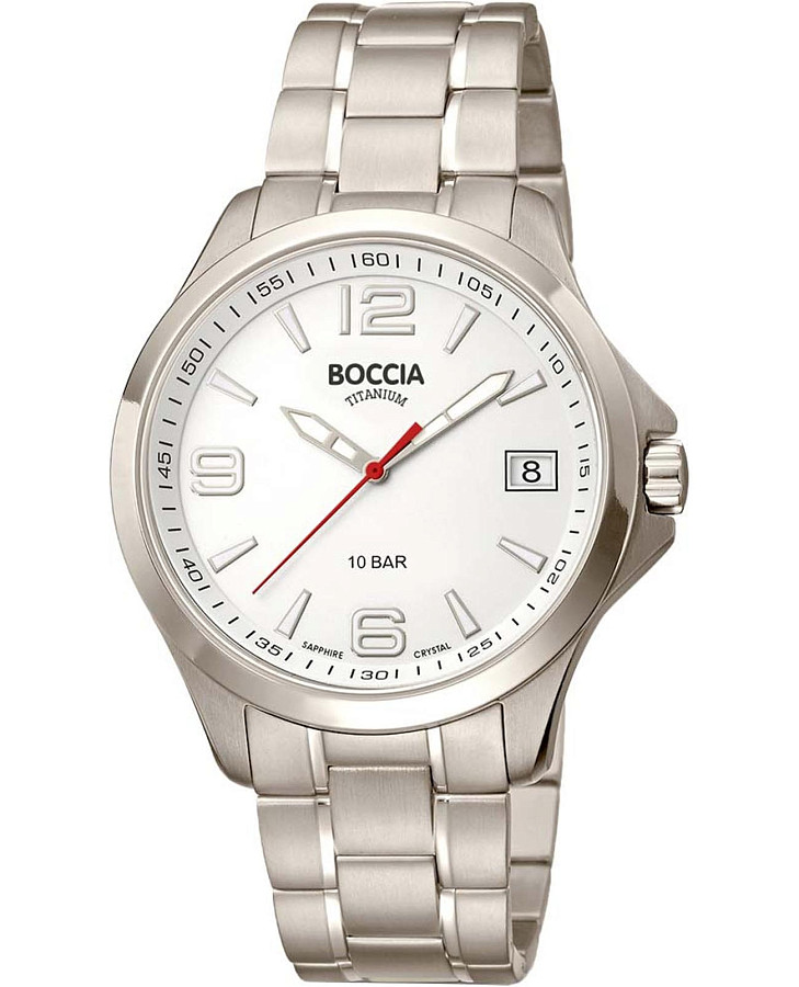 Часы Boccia Titanium Circle-Oval 3591-06 — мужские, белый