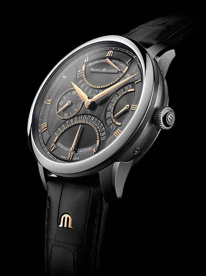 Часы Maurice Lacroix Masterpiece Triple Retrograde MP6538-SS001-310-1 — механические, металл сталь