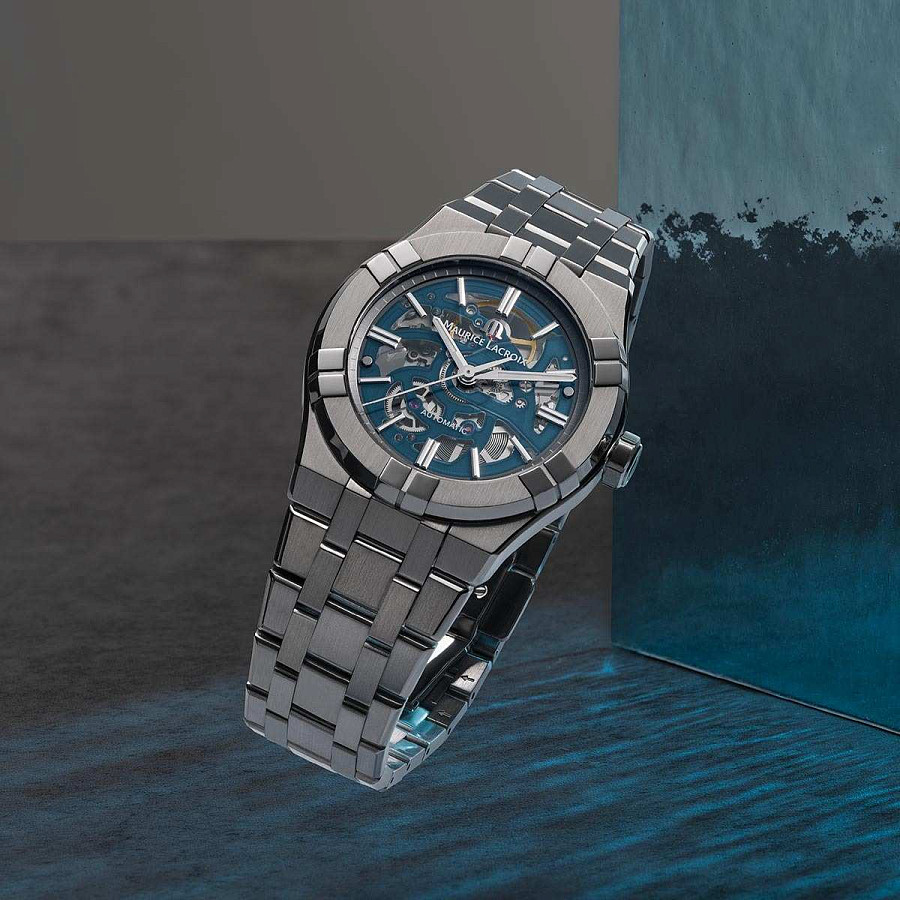 Часы Maurice Lacroix Aikon Automatic Skeleton AI6007-SS002-031-1 — механические, Швейцария, мужские