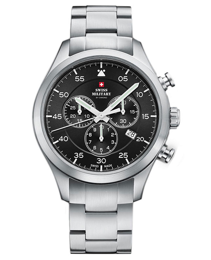 Часы Swiss Military by Chrono SM34076.01 — мужские, черный
