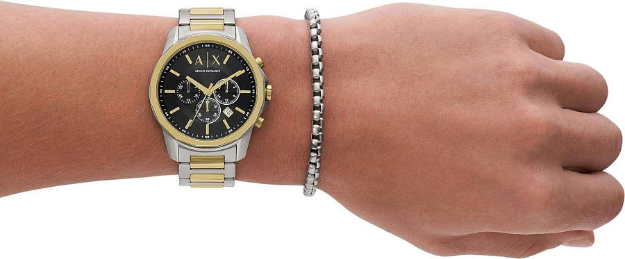Часы Armani Exchange Banks AX7148SET — кварцевые, сталь металл
