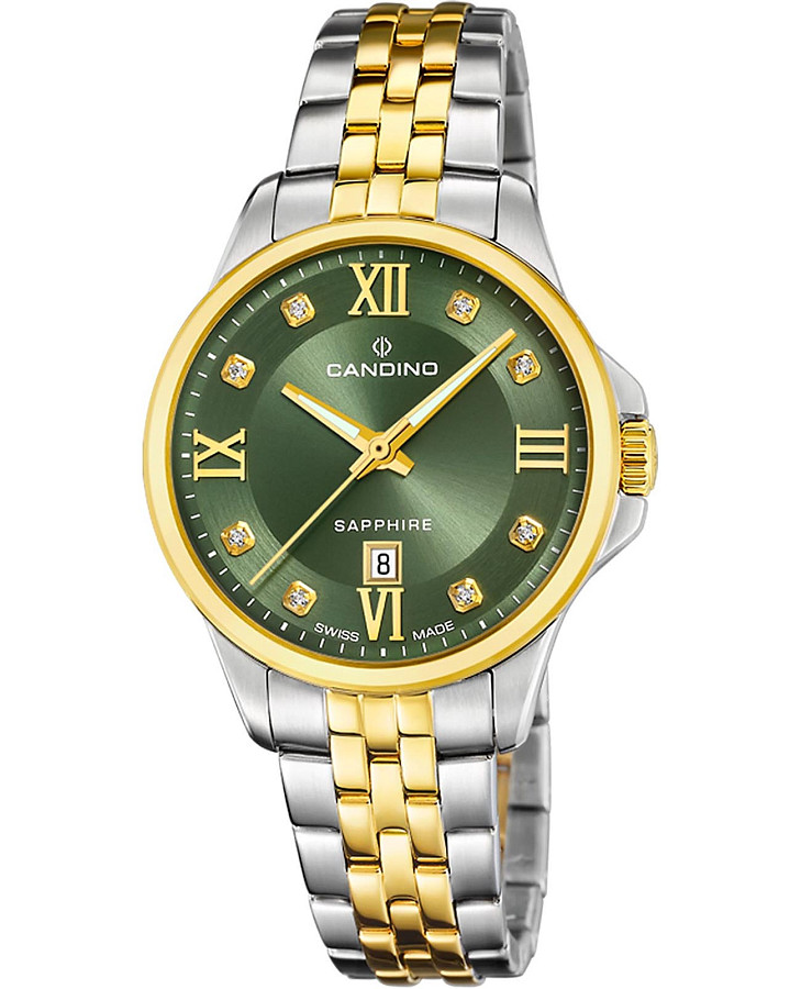 Часы Candino Lady Elegance Date C4767/4 — женские, зеленый
