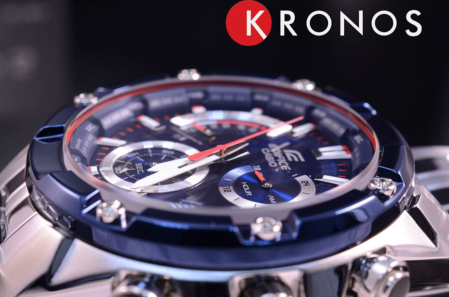 Часы Casio Edifice EFR-559TR-2A — автокварц (кинетик), сталь металл