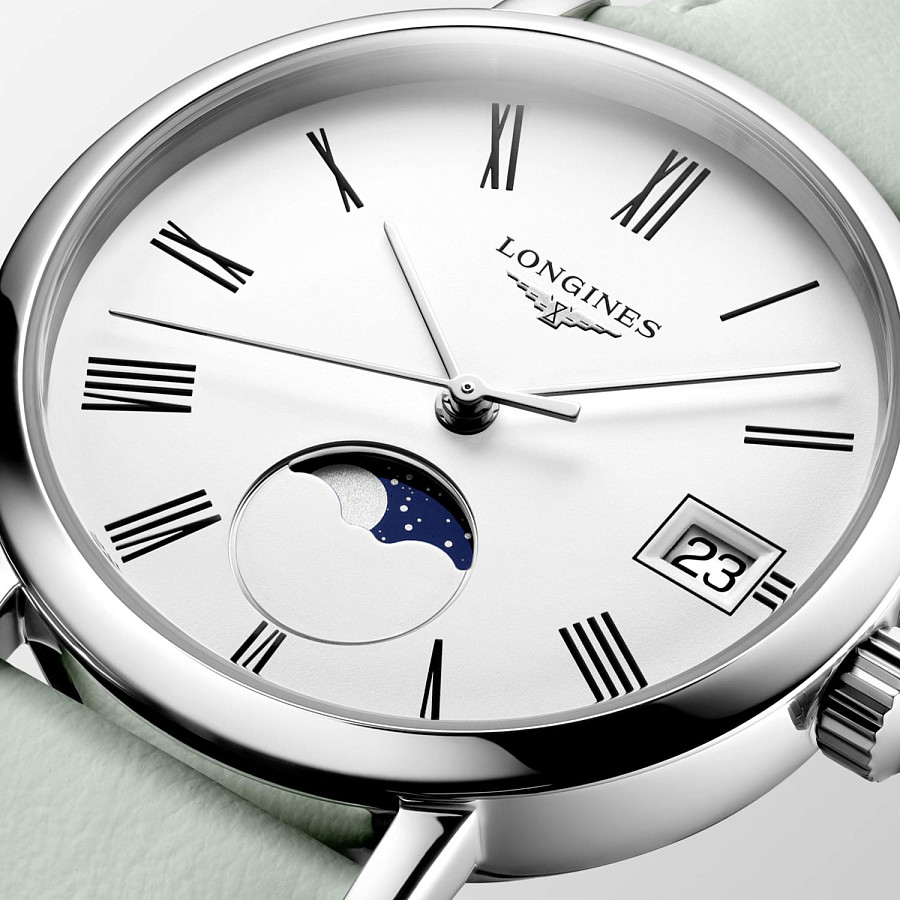 Часы Longines Elegant Collection Moonphase L4.330.4.11.0 — кварцевые, сталь металл