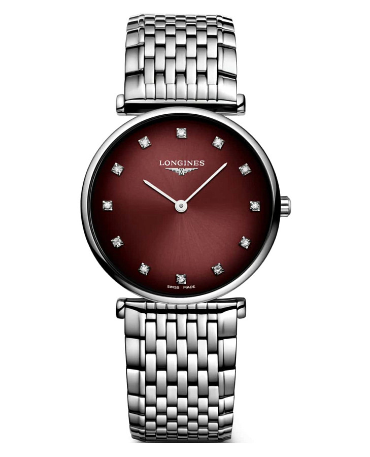 Часы Longines La Grande Classique L4.512.4.91.6 — женские, бордовый