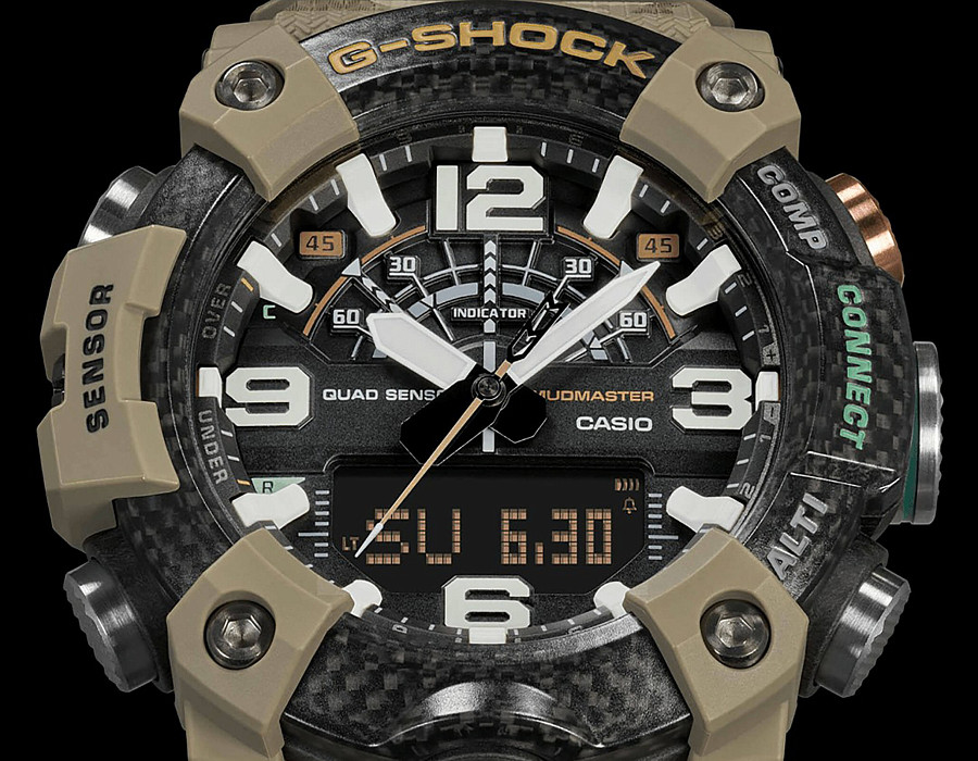 Часы Casio British Army x G-Shock GG-B100BA-1A — электронные, Япония, мужские