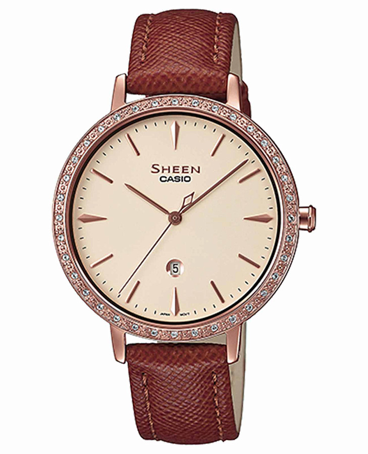 Часы Casio Sheen SHE-4535YGL-9A — женские, шампань