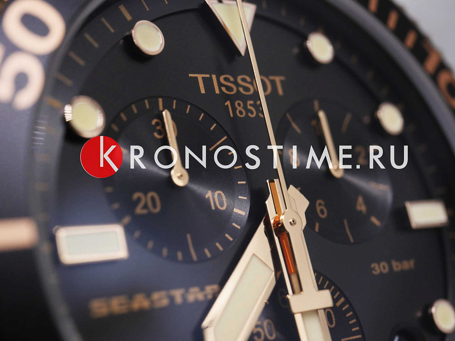 Часы Tissot Seastar 1000 Chronograph T120.417.37.051.00 — черный, сталь