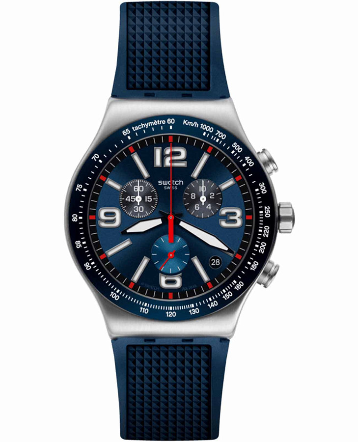 Часы Swatch I New Chrono YVS454 — мужские, синий