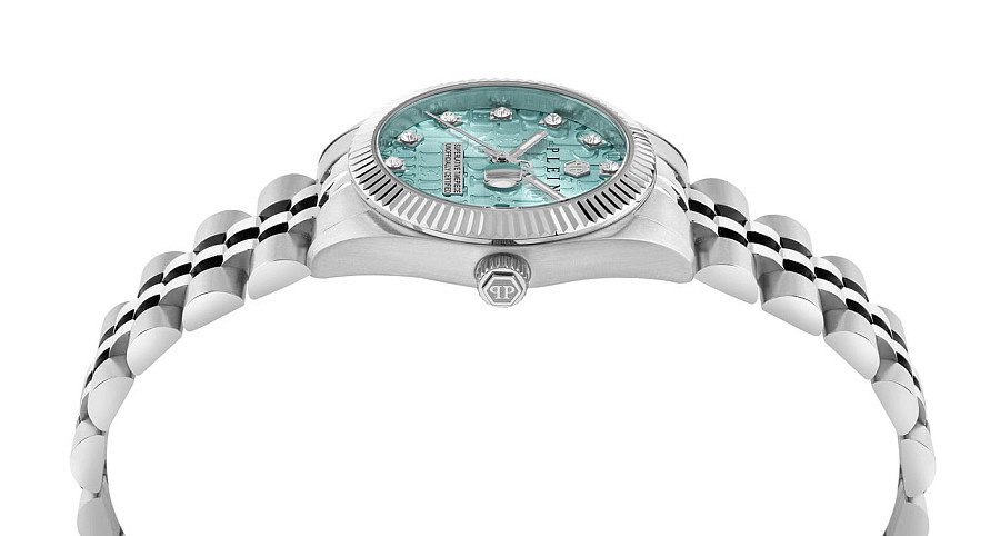 Часы Philipp Plein Date Superlative PWNFA0225 — голубой, сталь металл