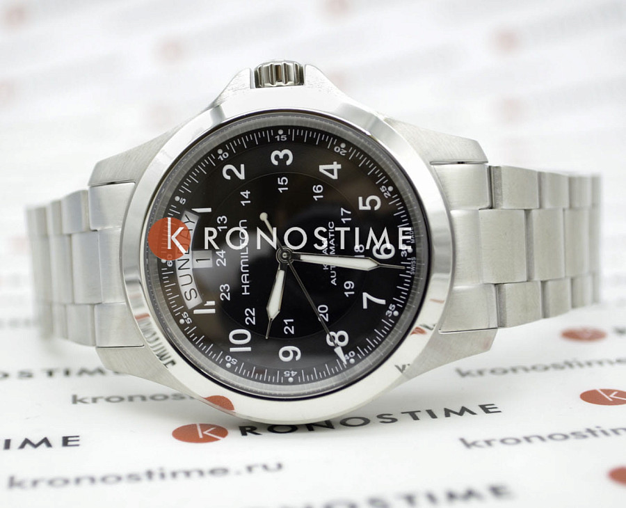 Часы Hamilton Khaki Field King Auto H64455133 — серебристый, сталь