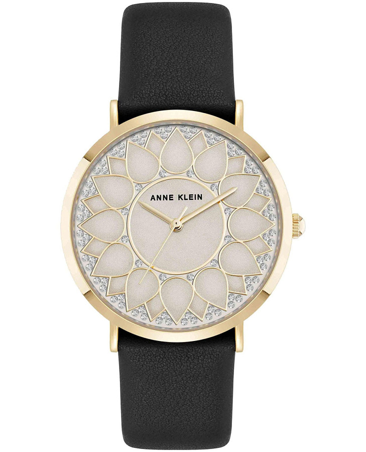 Часы Anne Klein Leather 5324GPBK — женские, серебристый