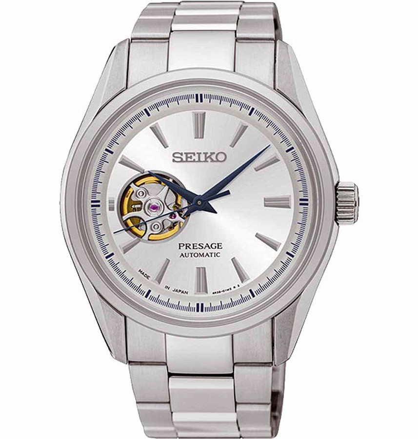 Часы Seiko Presage SSA355J1 — мужские, серебристый