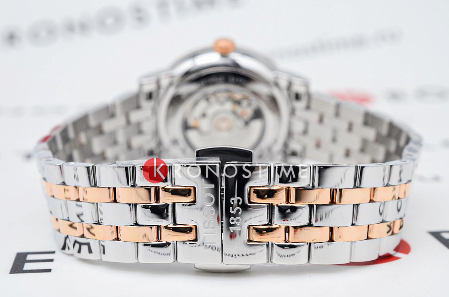 Часы Tissot Carson Premium Automatic Lady T122.207.22.033.00 — сталь c pvd покрытием, женские