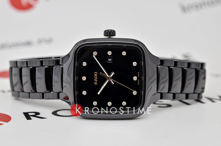 Часы Rado True Square Diamonds R27080702 — кварцевые, керамика